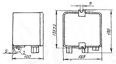 Габаритные размеры трансформатора ОС33-730