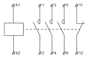 Электрическая схема контактора ПМ 0-06-01 (LC1-K0601)